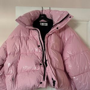 Balenciaga Glossy Pink Puffer Jacket